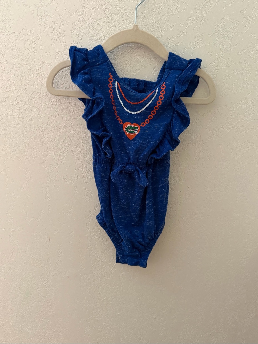 FL Gators One-Piece with Necklace Print 6-12M